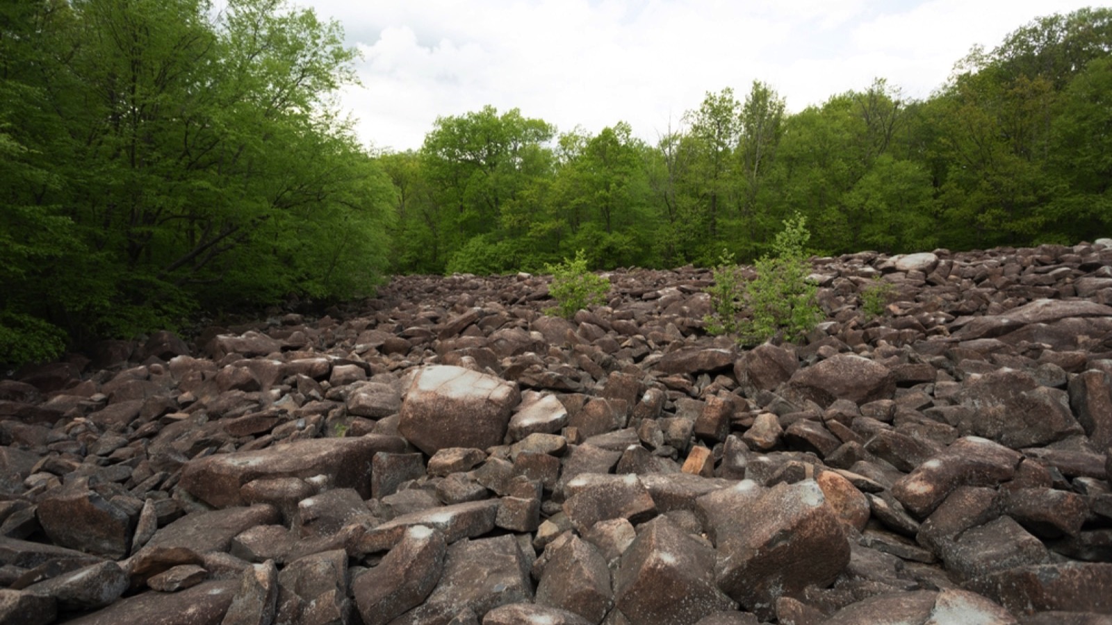 Ringing Rocks County Park in Upper Black Eddy, Pennsylvania, USA