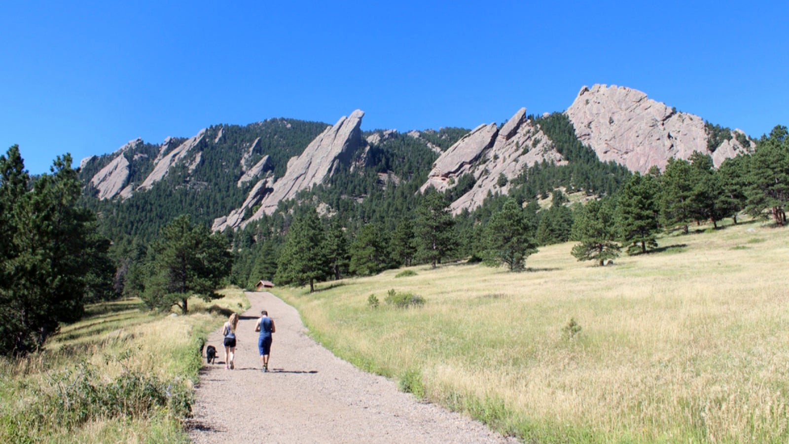 The Flatirons : rock formations at Chautauqua Park near Boulder - Colorado