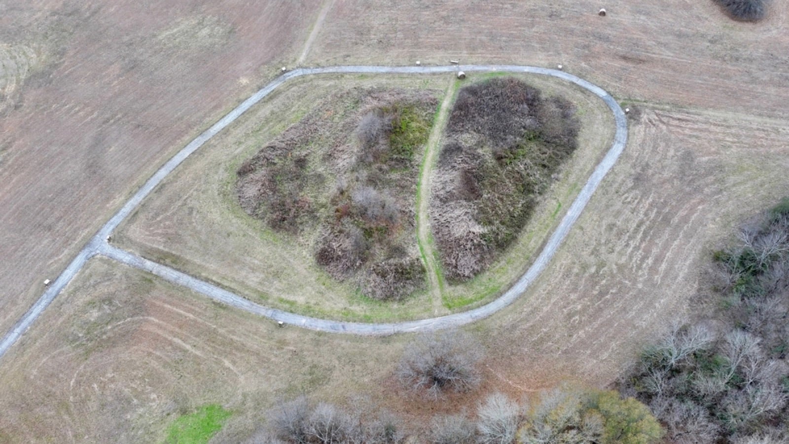Spiro Mounds on the Arkansas River in Oklahoma