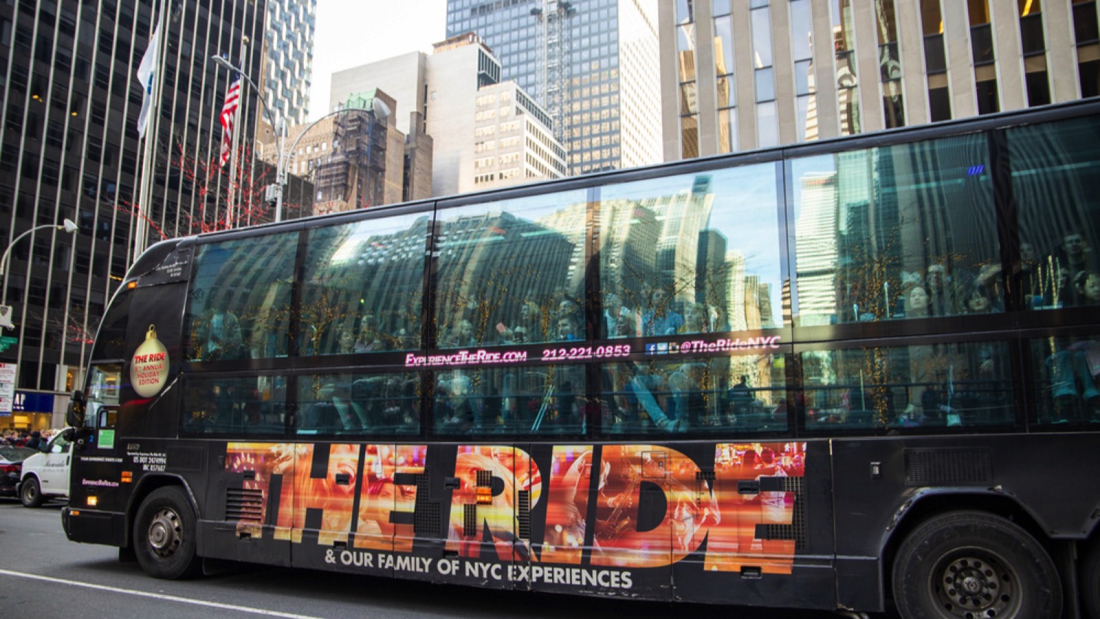 THE RIDE bus in the streets of New York