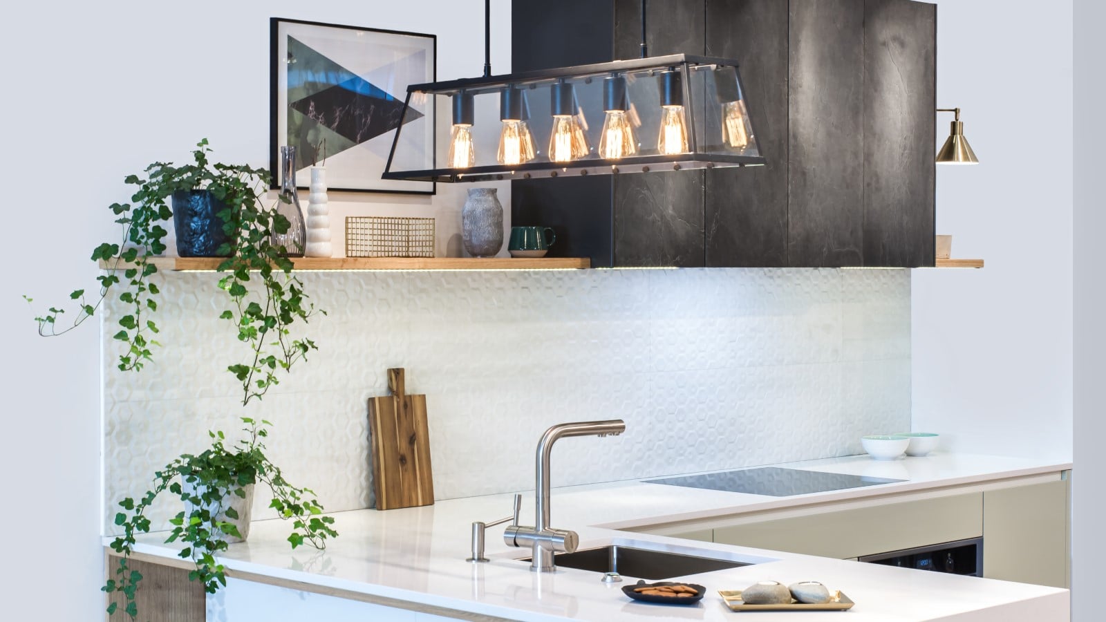 Modern,Kitchen,Design,In,Home,Interior.,Facades,Are,Painted,And