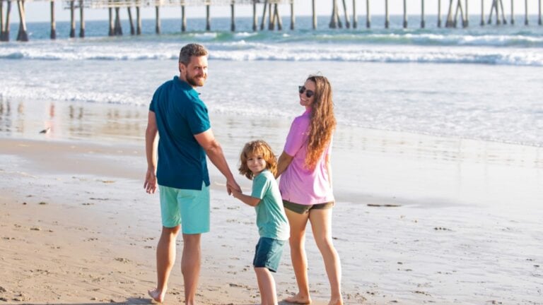 Family in beach, Florida