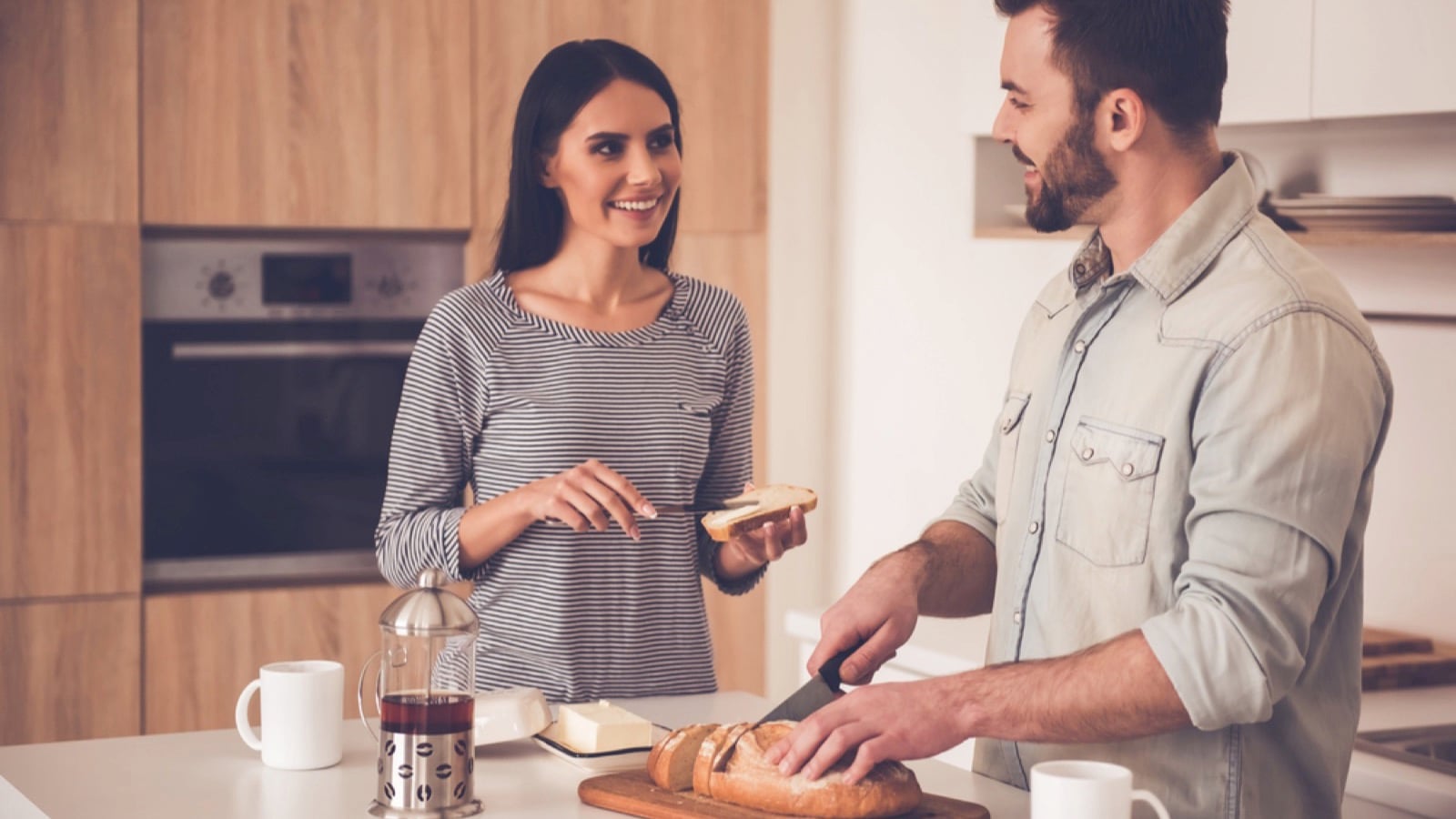 Couples making sandwich