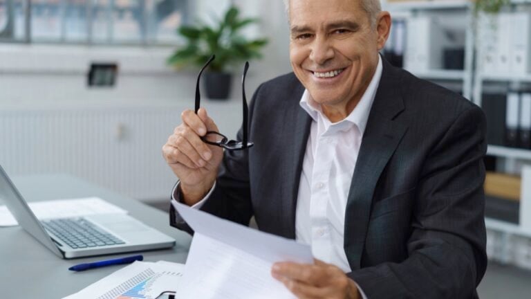 Happy Middle aged man