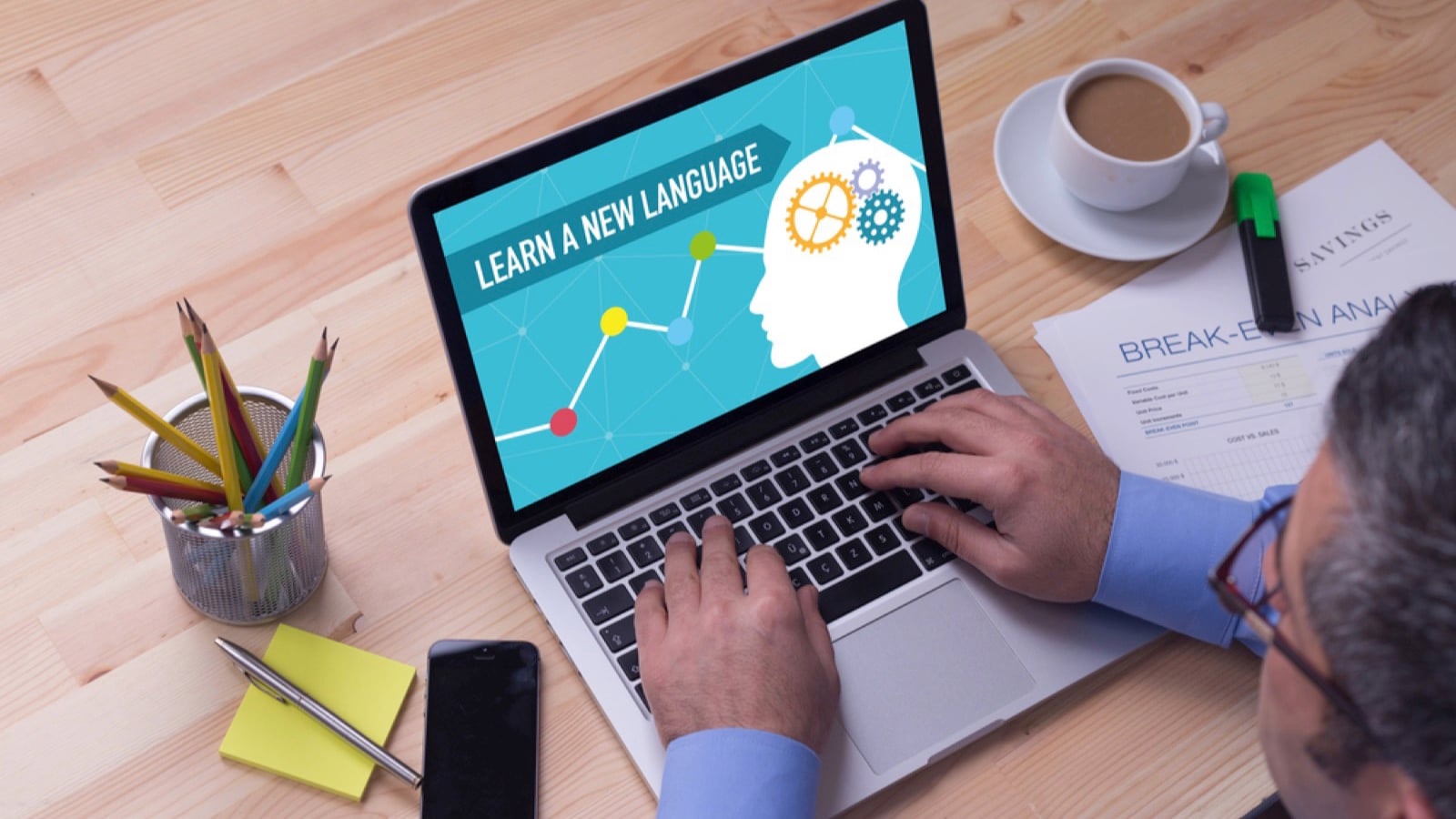 Man learning new language