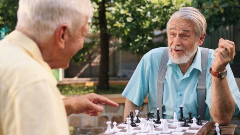 Old man with friend