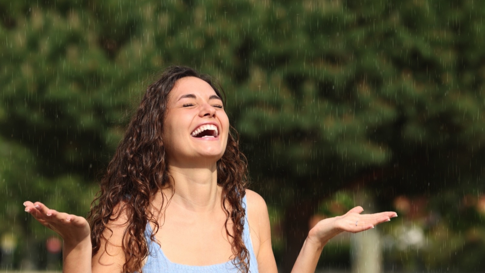 Woman getting fresh air