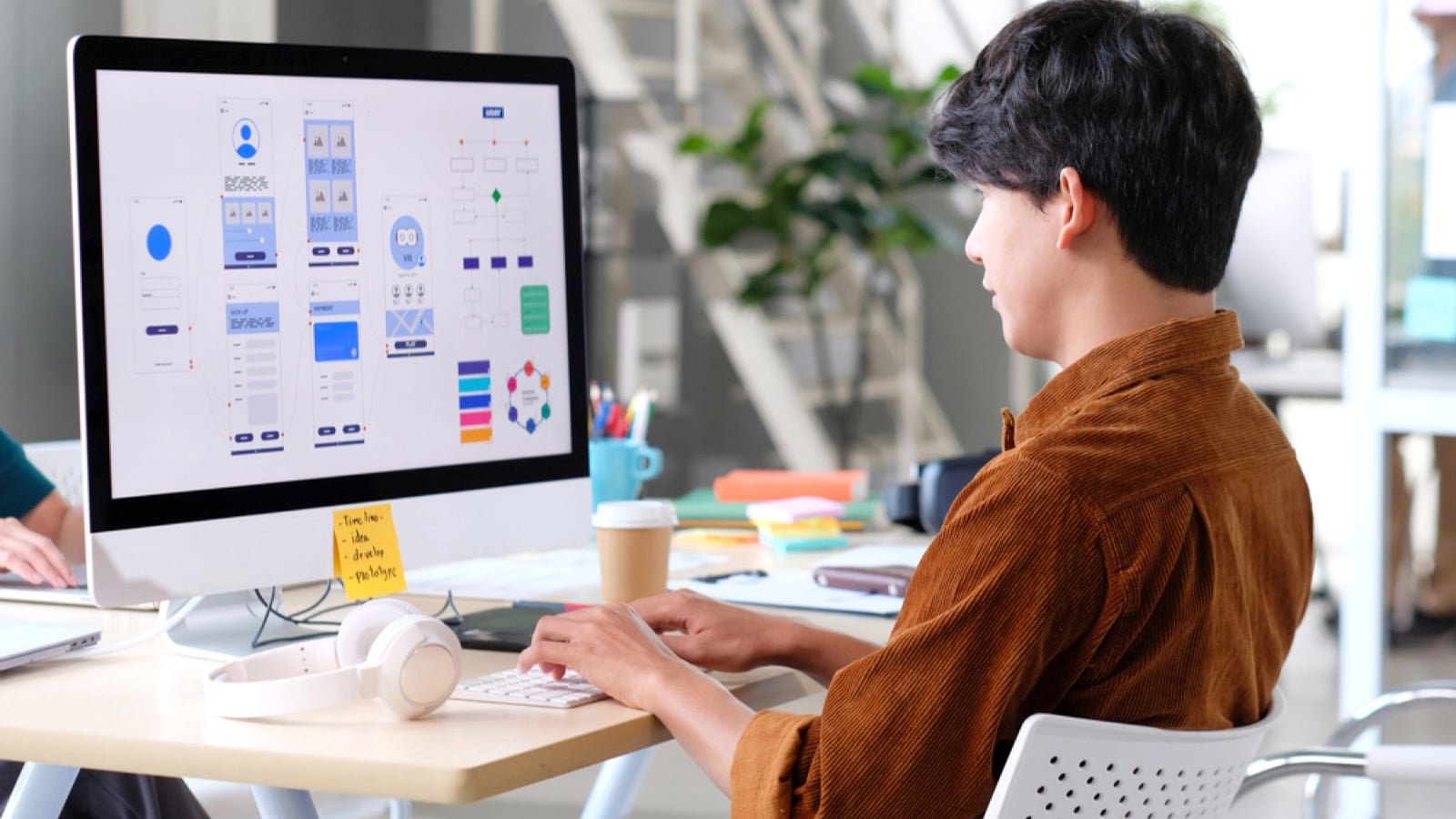 Man working as designer