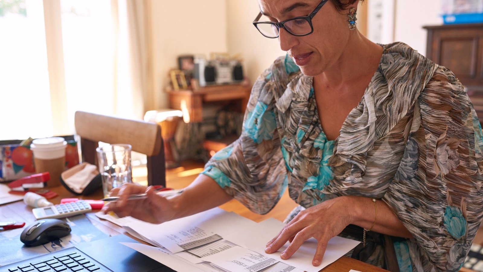 Middle aged female Bookkeeper