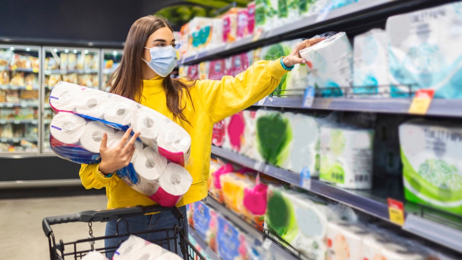 Woman buying tissue