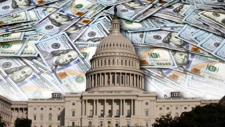Congress spending wasting money, state debt