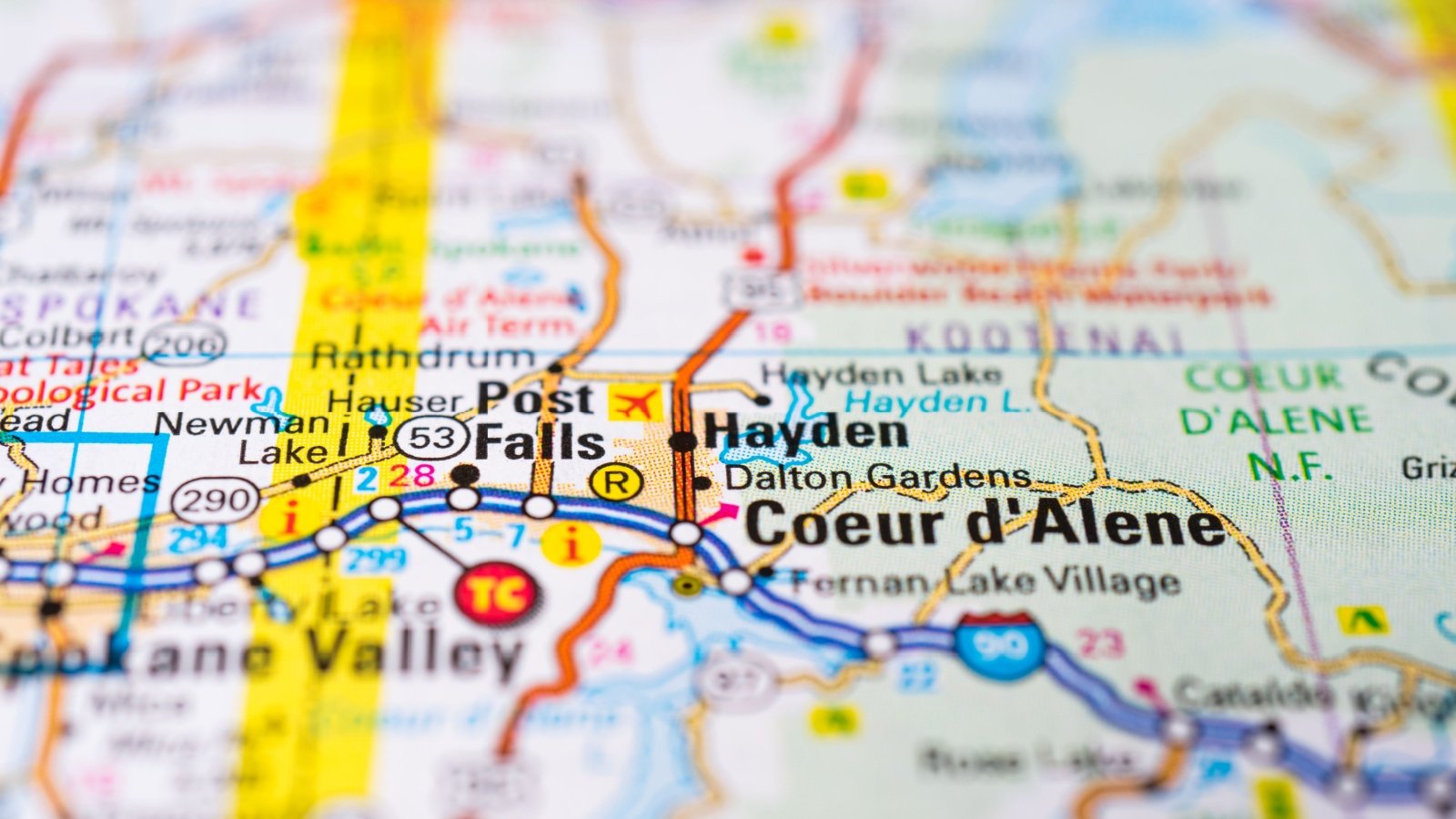 Coeur d'Alene, Idaho map