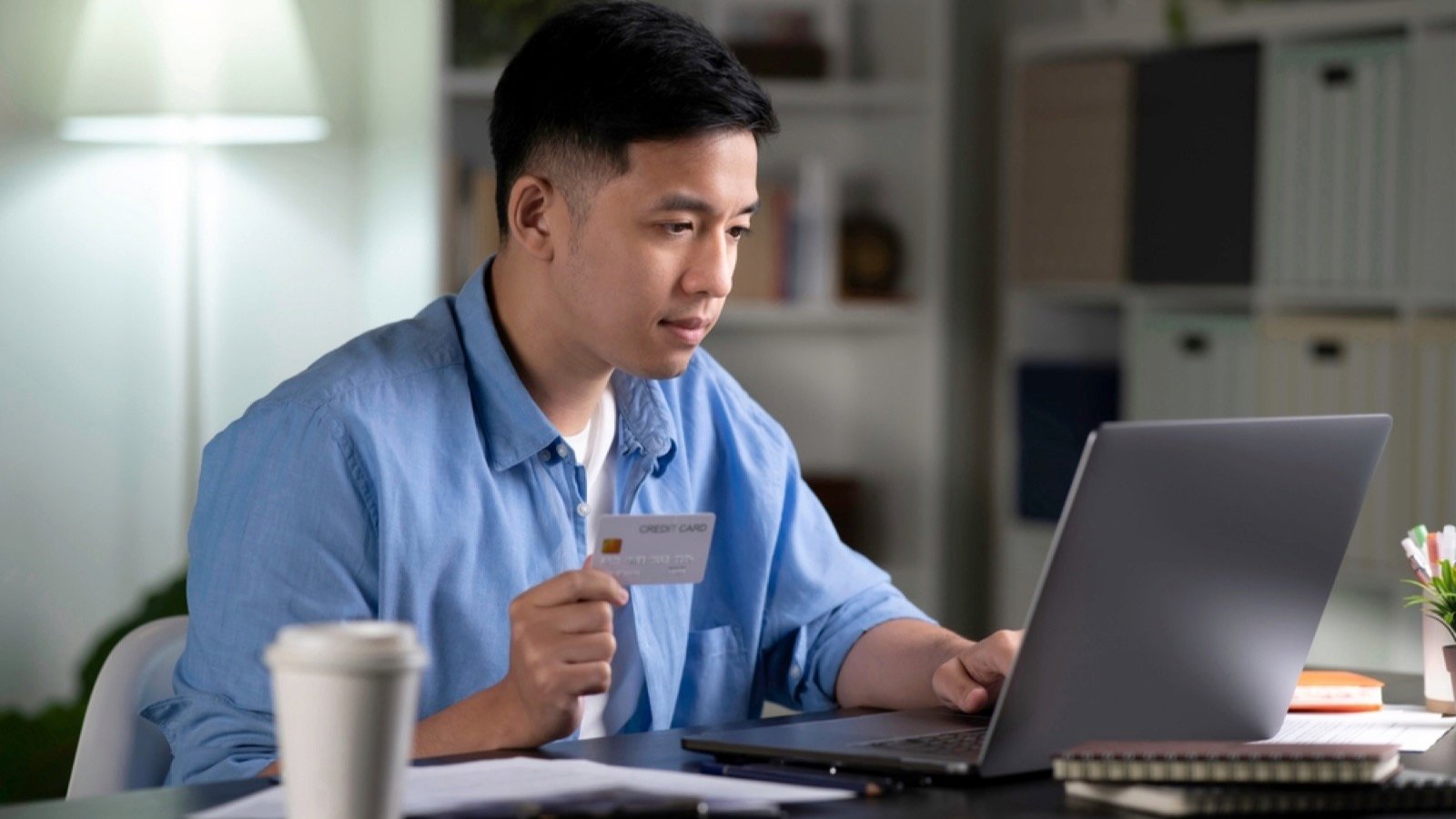 Man using laptop