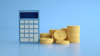 Wealth Management in 2026 A conceptual image of a calculator with gold coins symbolizing finance and income growth.