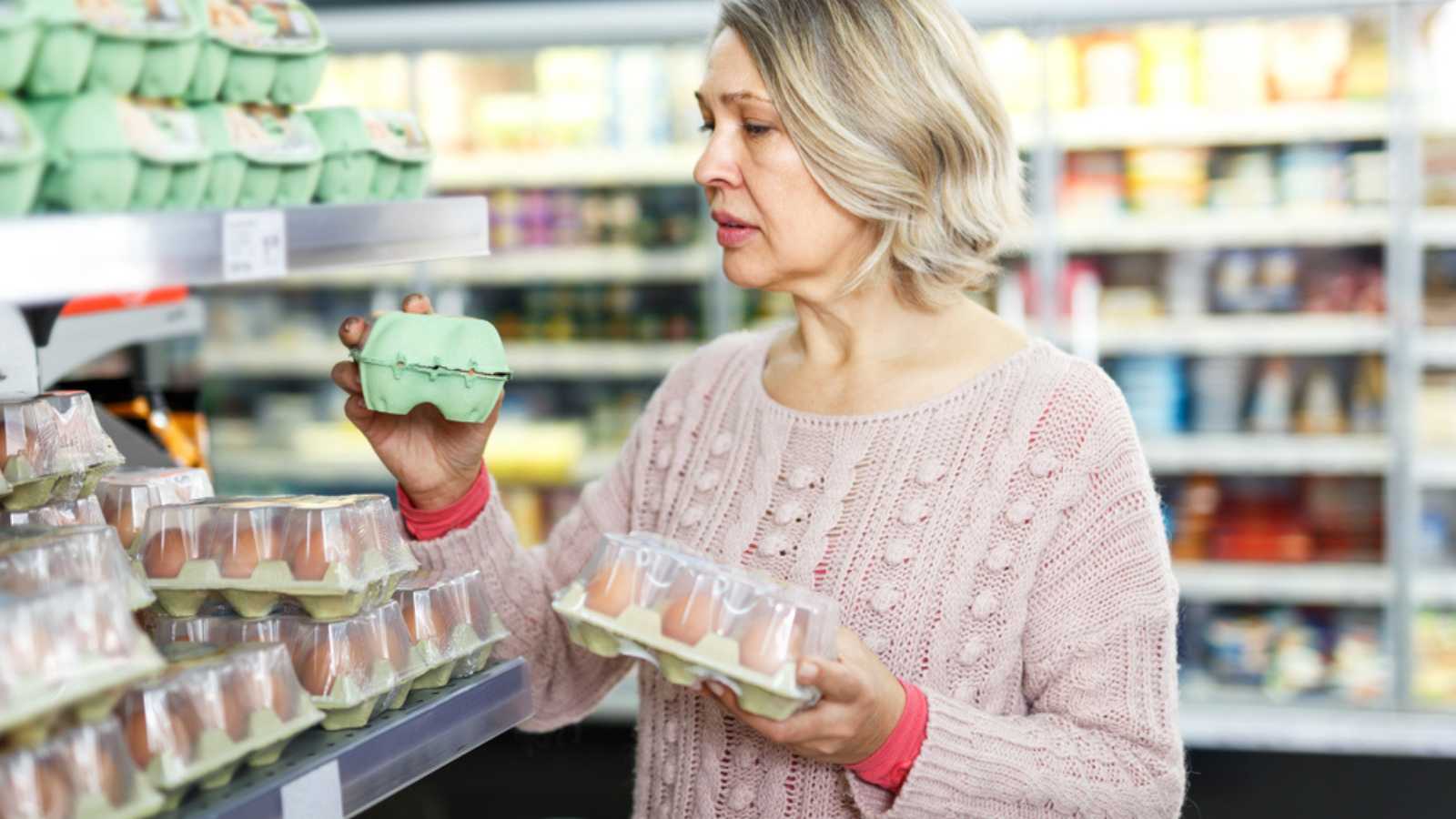 Woman buying Eggs