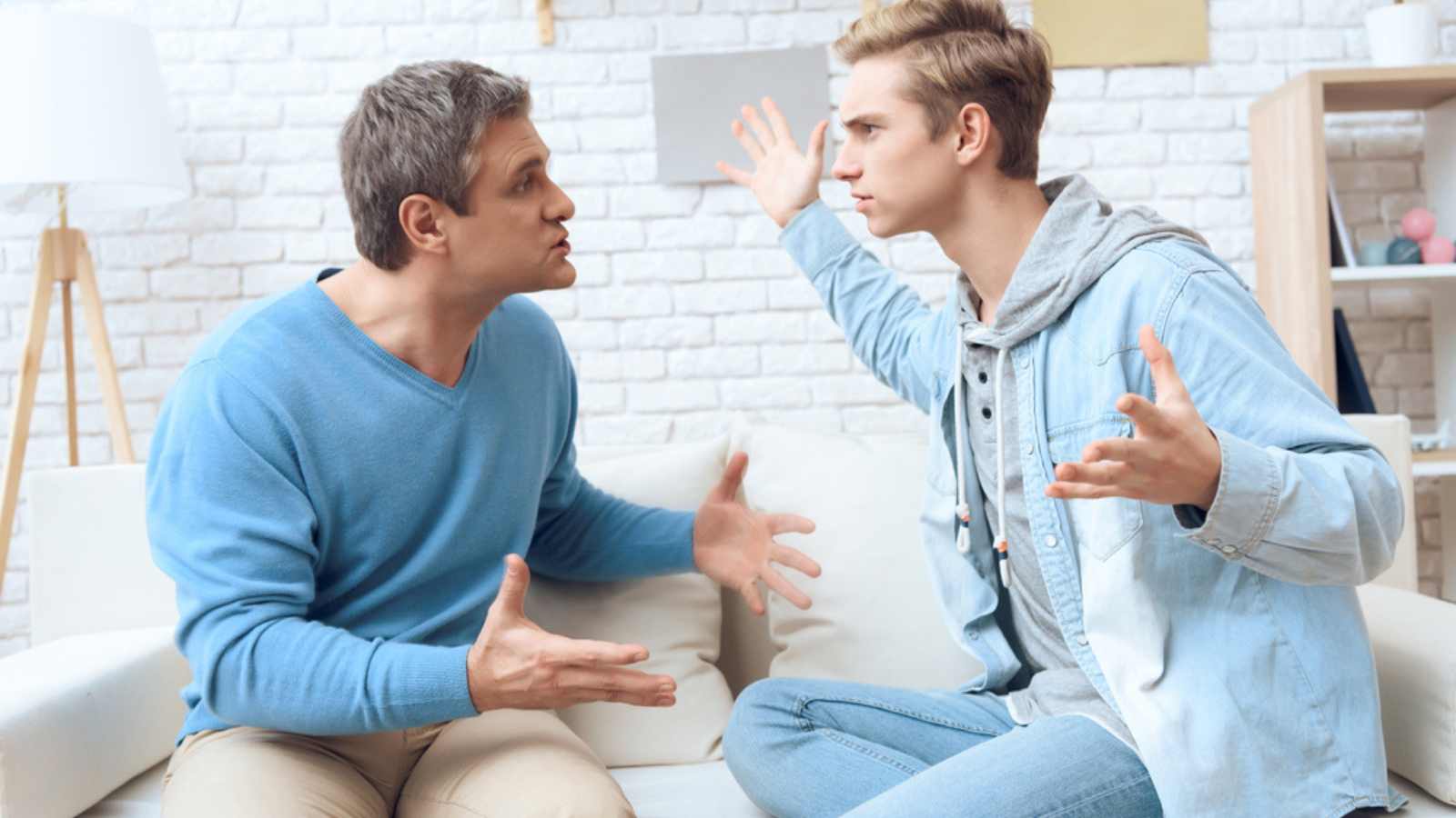 Father and son arguing