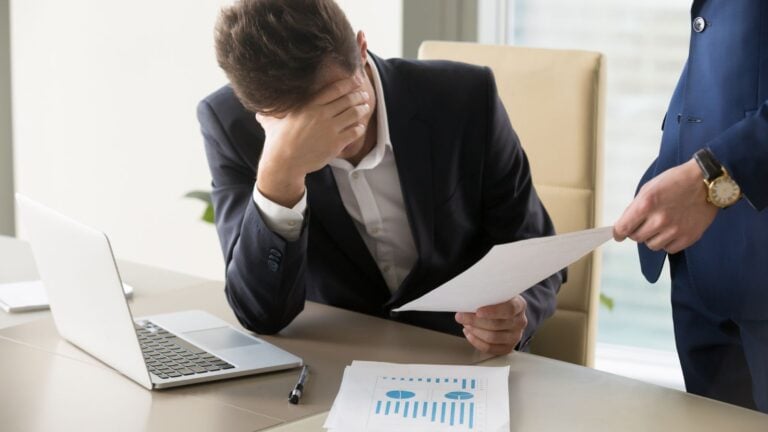 Sad employee getting notice of dismissal, analysis bad, bank bankruptcy, boss broker, business businessman, career ceo, charts collapse, company corporate, costs crash, credit crisis, debt decline, decreasing depression, despair difficulties, director dismissal, dismissed distraught, down downsizing, downtrend downturn, economic economy, employee employer, entrepreneur exchange, executive fail, failure falling, feeling finance, financial fired, firing foreclosures, frustrated giving, graphs hopeless, indicators inflation, infographic investment, investor job, layoffs leader, loan loss, male man, manager market, marketing meltdown, money negative, notification office, owner panic, people person, problem professional, profit recession, report result, sad sales, shocked statistics, stock stress, stressed team, trade trouble, unhappy upset, valueless work, worker worried