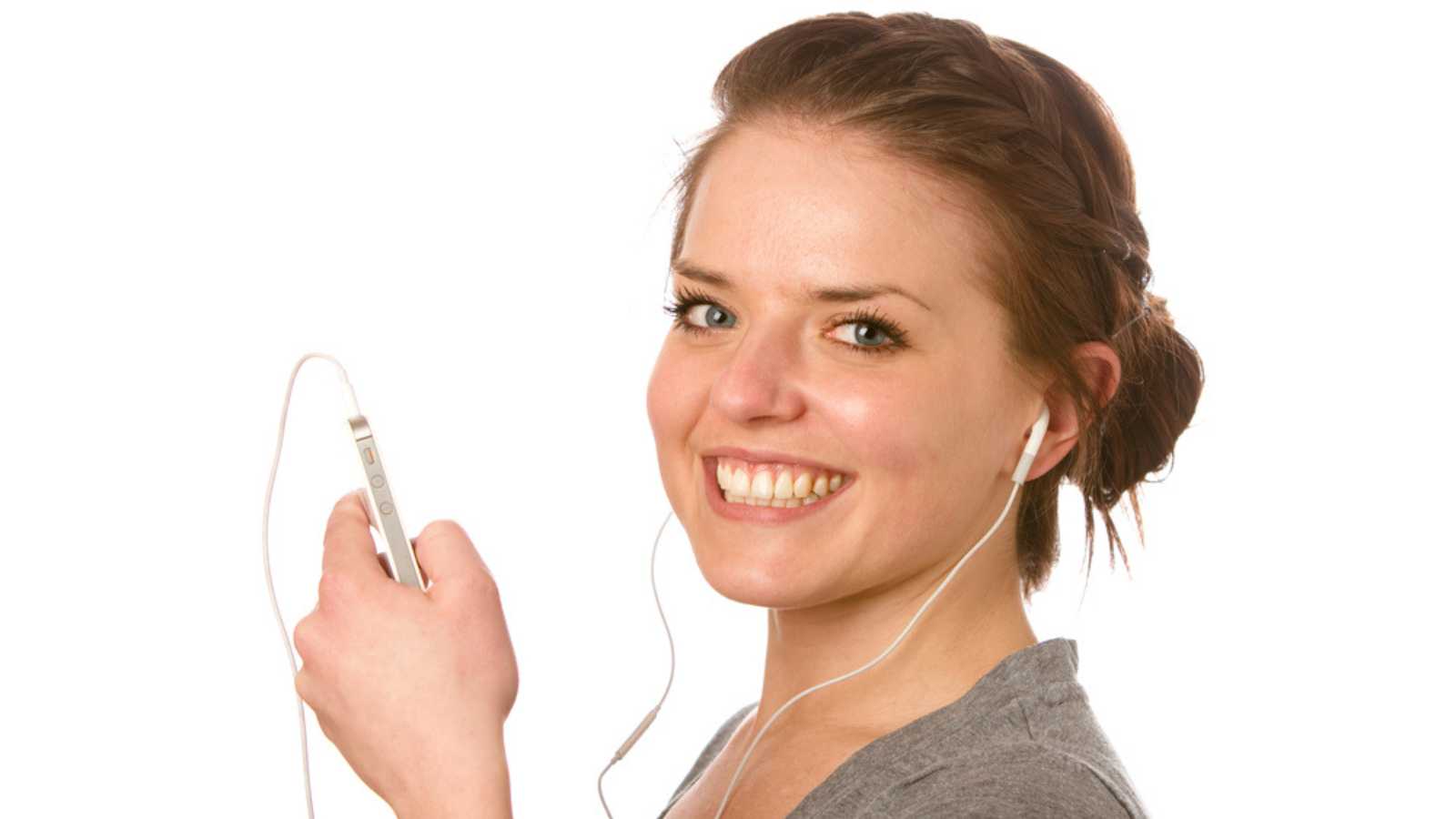 Woman listening to ipod