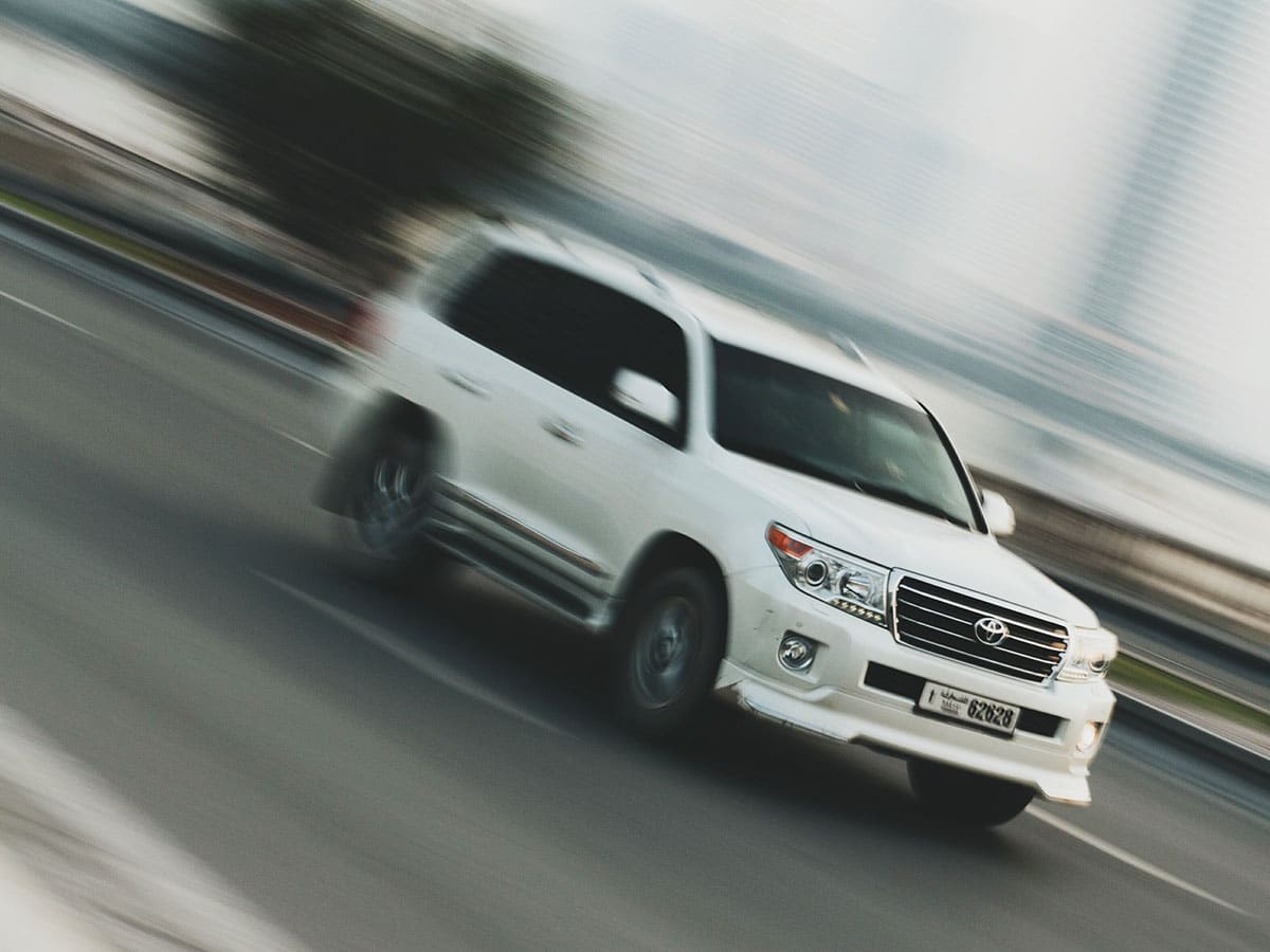 A white Toyota Avalon, one of the longest lasting cars.