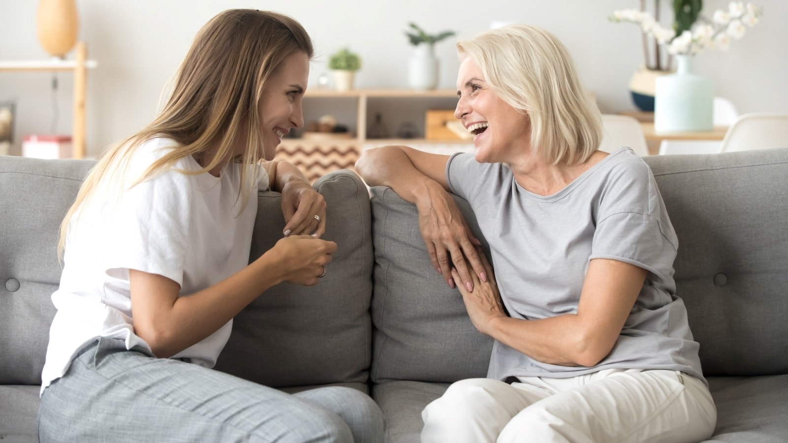 Talking to mother